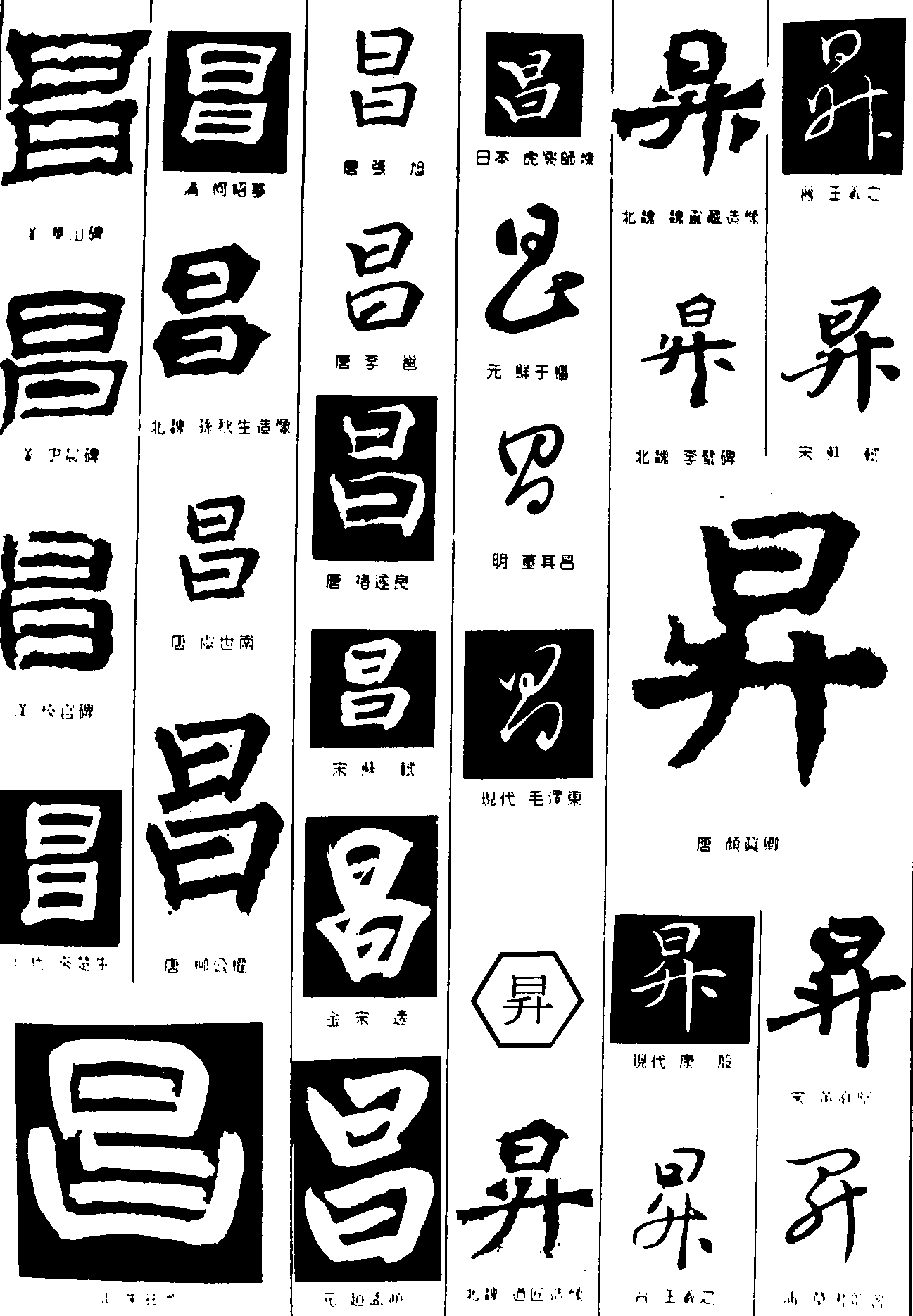 昌昇 艺术字 毛笔字 书法字 繁体 标志设计